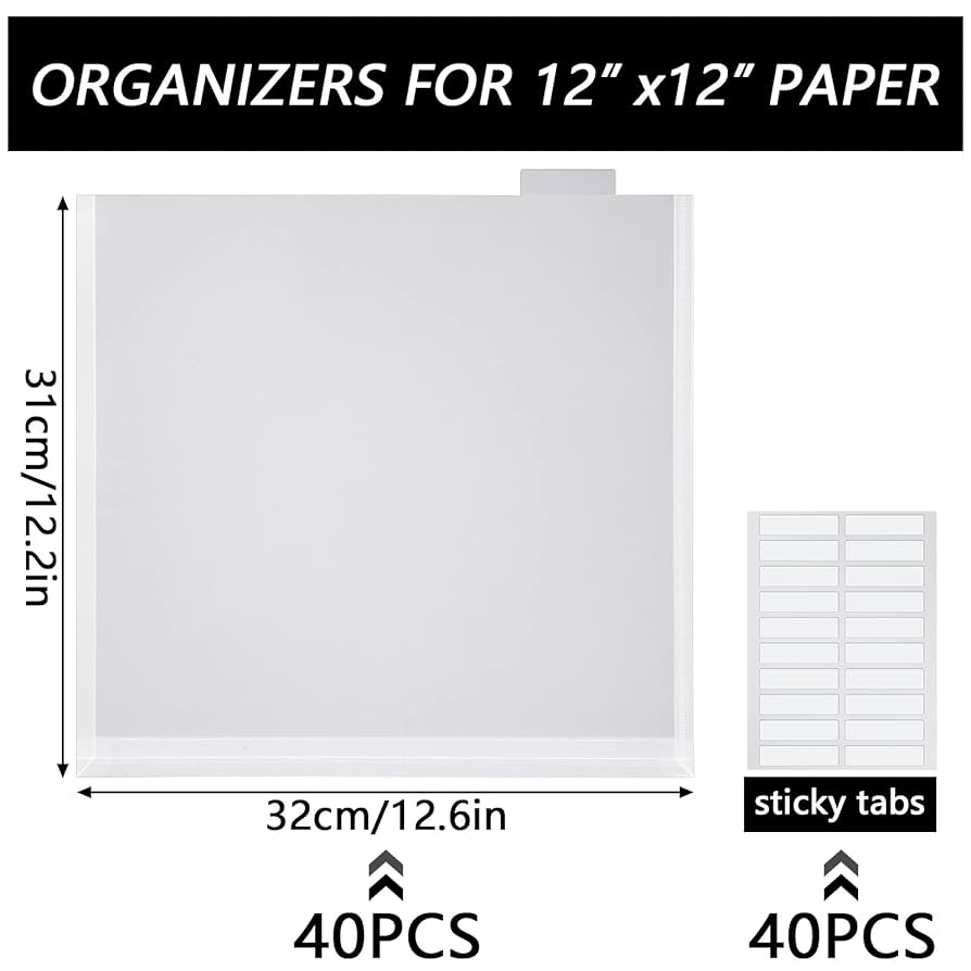 Amazon.com: 40 Set 12 x 12 Scrapbook Paper Storage Organizer
